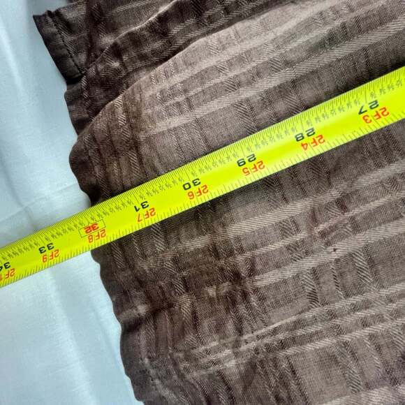 Stacy Adams Men's 2XL Short Sleeve Brown Cotton Linen Shirt - Picture 4 of 10